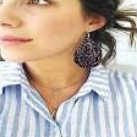 BOGO Free Leather Glitter Teardrop Earrings - Picture 3 of 5